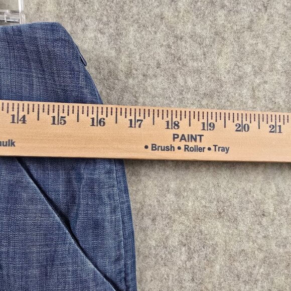 Ann Taylor Womens Blue Chambray Skirt Mid-Rise Size 8 Casual Lightweight Cotton - Picture 9 of 9